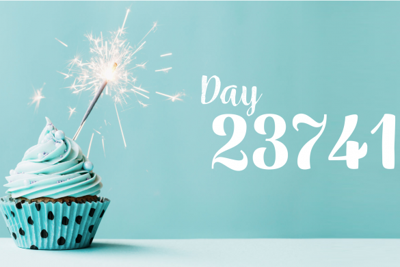 The inevitable birthday cupcake